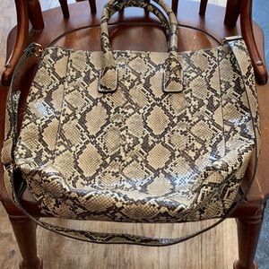 Snake Print Just Fab Shoulder Bag Purse